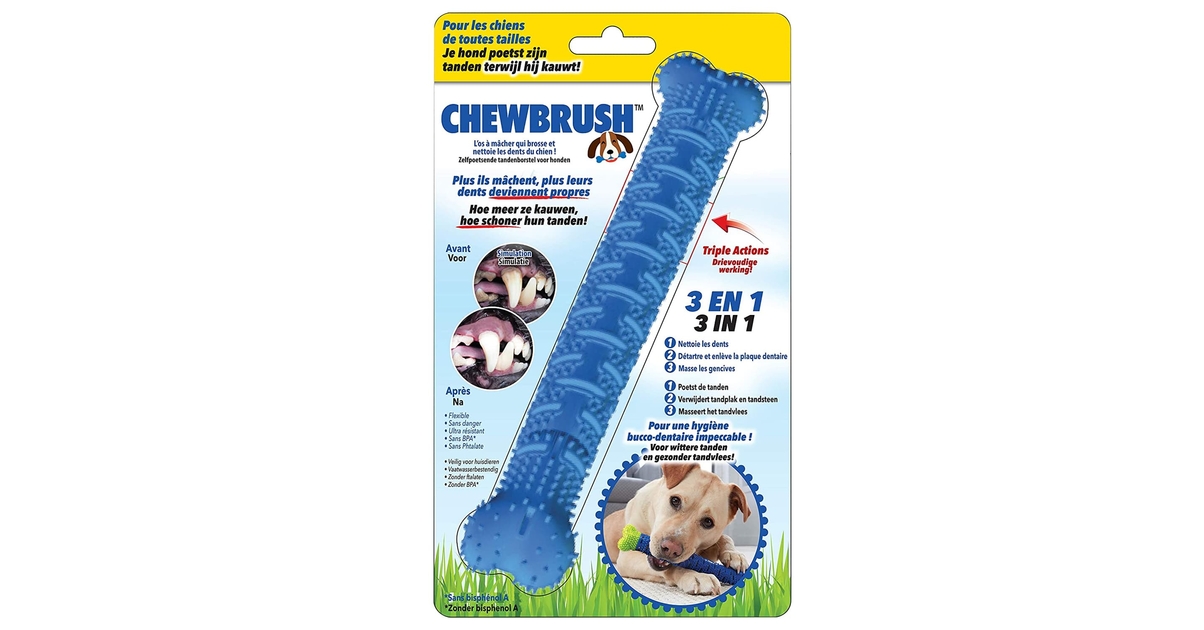 Chewbrush Large L Os a macher qui Brosse et Nettoie les dents